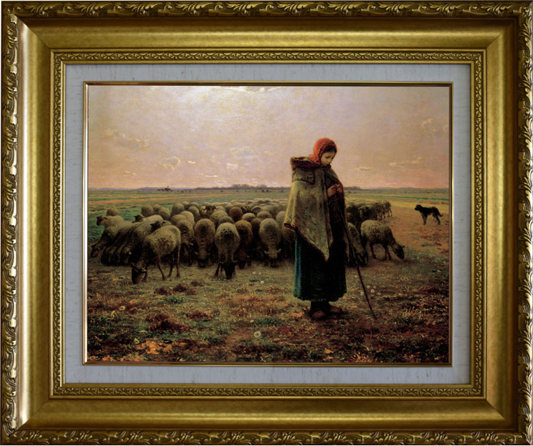 ミレー「羊飼いの少女」世界の複製名画 | ジャングルストア