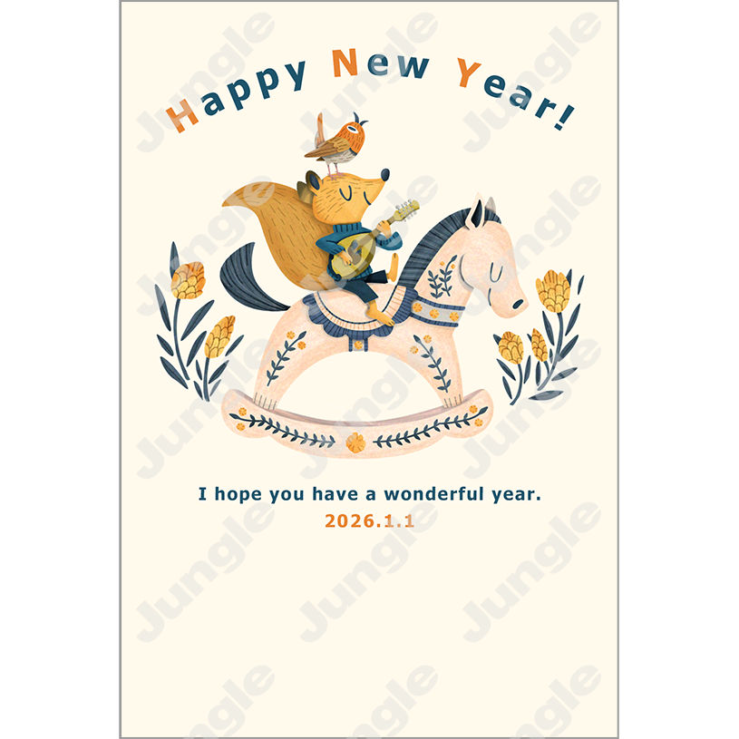 KADOKAWA 午年賀(干支/おしゃれ)094 [画像コンテンツ]