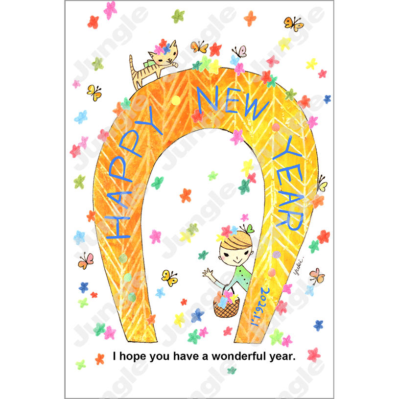 KADOKAWA 午年賀(干支/おしゃれ)096 [画像コンテンツ]