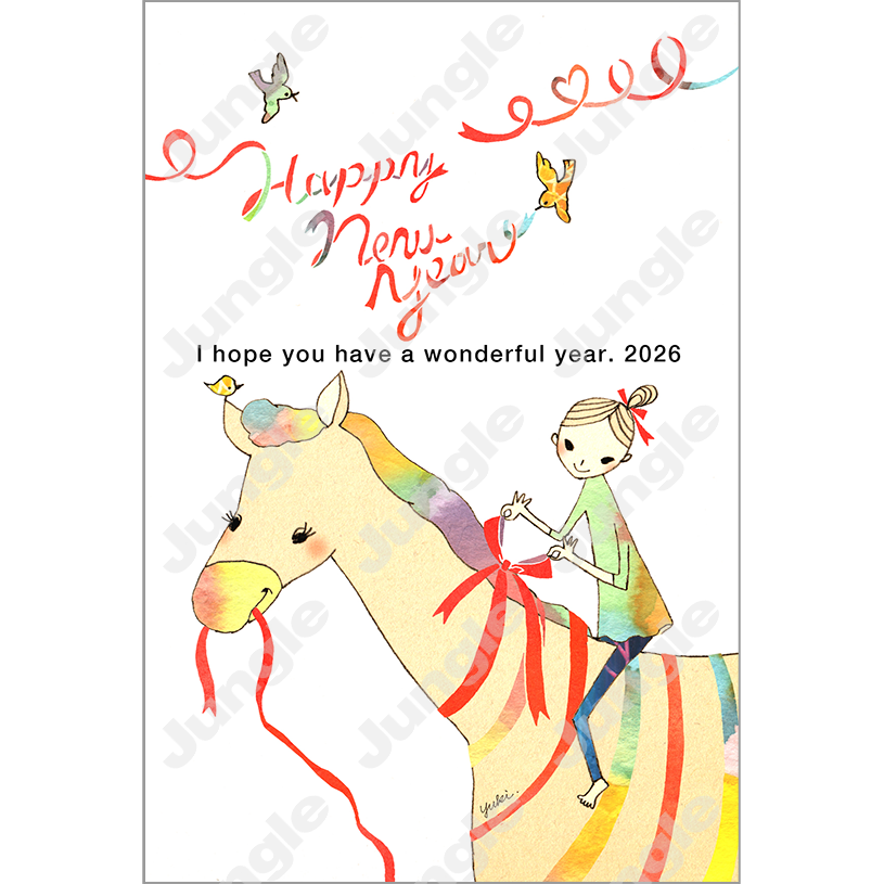 KADOKAWA 午年賀(干支/おしゃれ)097 [画像コンテンツ]