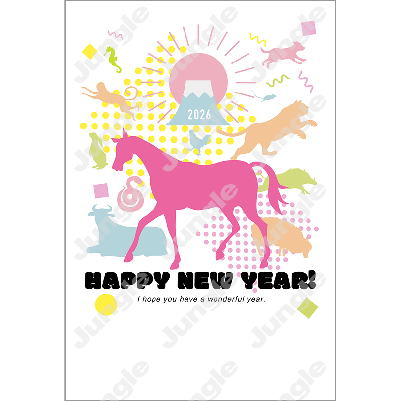 KADOKAWA 午年賀(干支/デザイン)134 [画像コンテンツ]